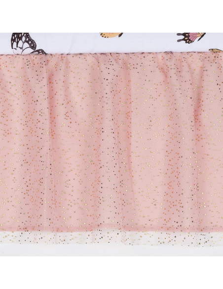 Conjunto de Ropa de Cuna 3 Piezas Lambs & Ivy Mariposa Rosa/Oro