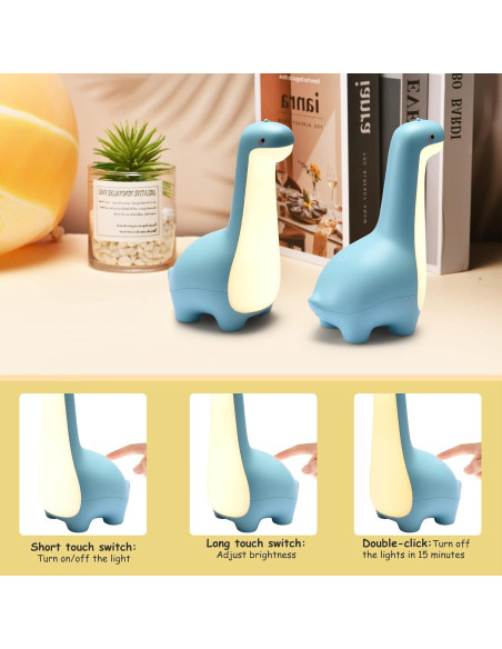 Luz Nocturna Dinosaurio Ligivite Recargable 12.39x7.79cm