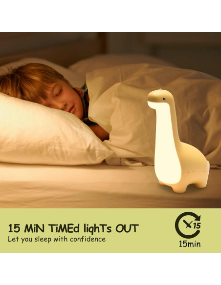 Luz Nocturna Dinosaurio Ligivite Recargable 12.39x7.79cm