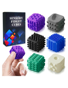 Juguetes Fidget Cube UIIOPJIOM Silicona Texturizada 9.14x6.1cm