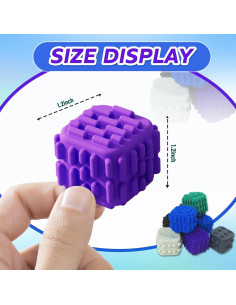 Juguetes Fidget Cube UIIOPJIOM Silicona Texturizada 9.14x6.1cm 2