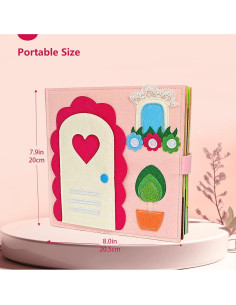 Libro Ocupado Montessori Sendhjurf 21.6x21.6 cm para Niños 3-8 Años 2