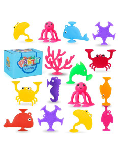 Juguetes de Ventosa Tepear 18 PCS Animales Oceánicos para Baño