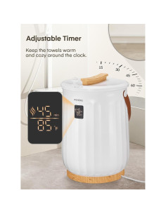 Calentador de Toallas FOHERE 20L Blanco con Temporizador y Fragancia 2