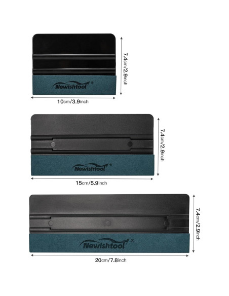 Kit de 3 Espátulas para Envoltura de Vinilo NEWISHTOOL