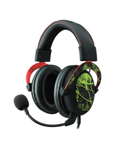 Piel Vinilo MightySkins para Auriculares Kingston HyperX Cloud II - Distorsión Verde