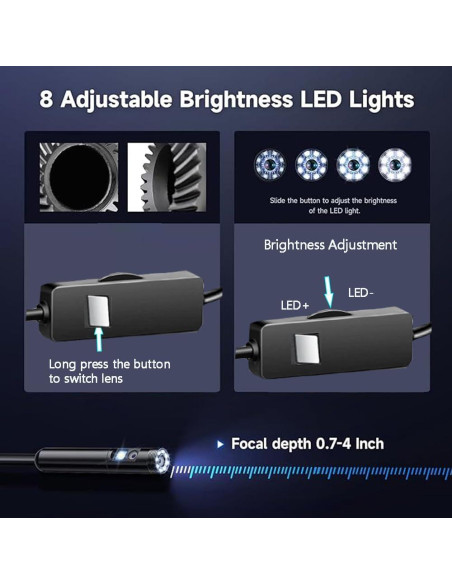 Cámara de Inspección Endoscópica USB-C 5M IP67 - Borescope