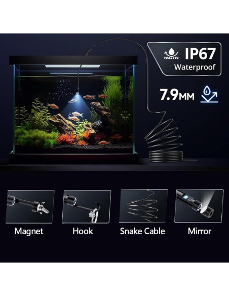 Cámara de Inspección Endoscópica USB-C 5M IP67 - Borescope