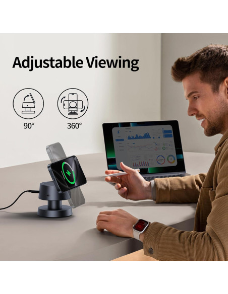 Estación de Carga Inalámbrica Magnética 4 en 1 Kcuskl 15W