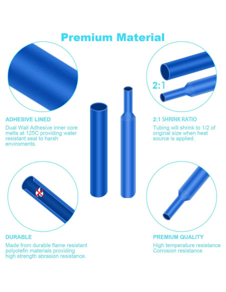 Kit de 900 Tubos Termocontraíbles DHOOZ 12 Tamaños 6 Colores