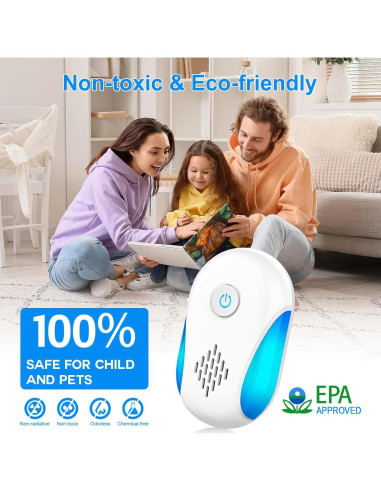 Repelente Ultrasónico Mejorado Bestever-US 6 Paquetes