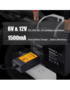Cargador de Batería Mroinge MBC015 6V/12V 1.5A Automático 2