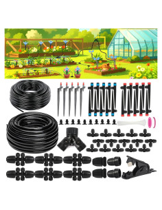 Kit de Riego por Goteo Automático Sulataya 72m para Jardín