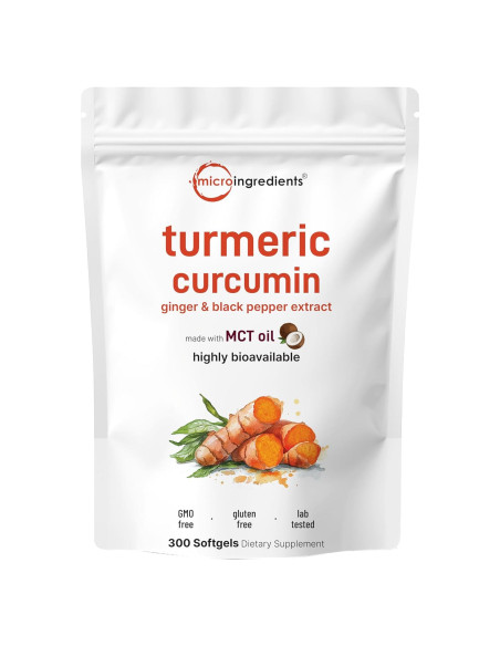 Suplemento de Cúrcuma Curcumina 3000mg Micro Ingredients 300 Gelatinas