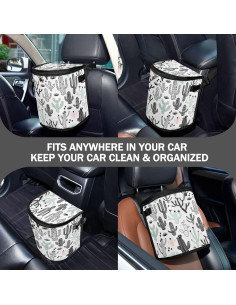 Cubo de Basura para Coche Oarencol 11.4L Impermeable con Tapa 2