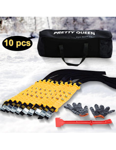 Cadenas de Nieve Dolloly 10PCS para Neumáticos SUV 18.3-29.5cm 2