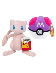Pack de Peluches Pokémon Mew 20 cm y Master Ball 13 cm - Jazwares