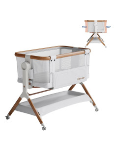 Cuna Lateral Starmons 3 en 1 Ajustable 6 Alturas Malla Transpirable