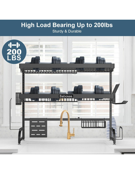 Escurridor de Platos Ajustable Babosas Acero Inoxidable 3 Niveles