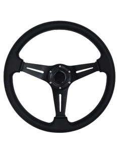Volante de Carreras YEHICY 350mm Aluminio Negro con Claxon