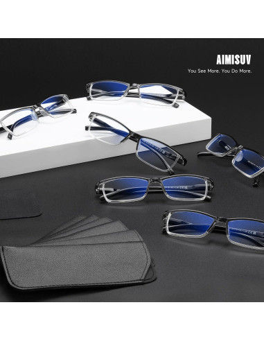 Gafas de Lectura para Hombres con Protección Luz Azul 0.5x