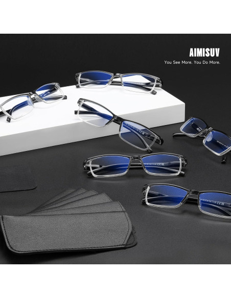 Gafas de Lectura para Hombres con Protección Luz Azul 0.5x