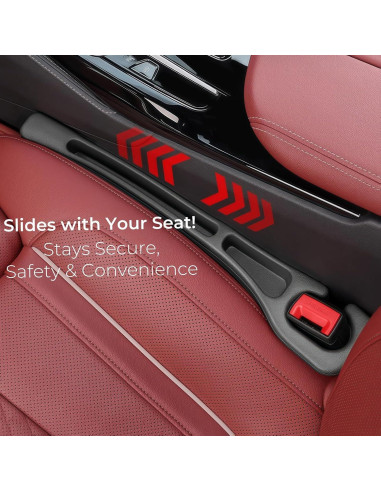 Relleno Espacio Asientos Coche Jocose Moose 2 Piezas Negro