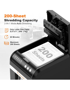 Trituradora de Papel Bonsaii C283-A 200 Hojas Automática P-4 2