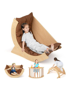 Escalador en Arco de Madera Costzon 6 en 1 con Cojín