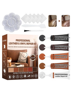 Kit de Reparación de Cuero Ganbaro 5 Colores 150ml