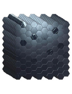 Azulejos autoadhesivos XUANINY 10 piezas hexagonales 3D negro