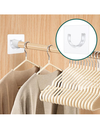 Soporte de Varilla de Cortina de Ducha Adhesivo Sibba 8 Pcs