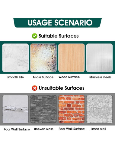 Soporte de Varilla de Cortina de Ducha Adhesivo Sibba 8 Pcs