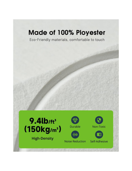 Paquete de 12 Paneles Acústicos Autoadhesivos Woovio 30x30 cm Paquete de 12 Paneles Acústicos Autoadhesivos Woovio 30x30 cm