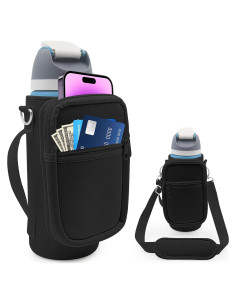 Funda de Neopreno para Botella Owala 32oz con Correa Negra