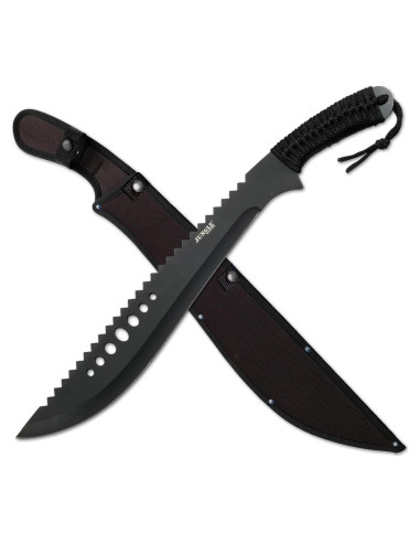 Machete Jungle Master JM-031B 53.34 cm Acero Inoxidable Negro