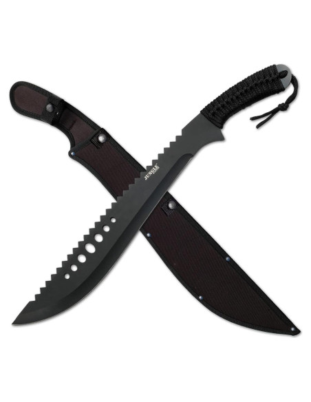 Machete Jungle Master JM-031B 53.34 cm Acero Inoxidable Negro
