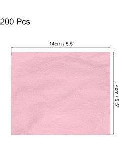 Hojas de Oro Imitación MECCANIXITY 200 Pcs 14x14 cm Rojo Rosa 2