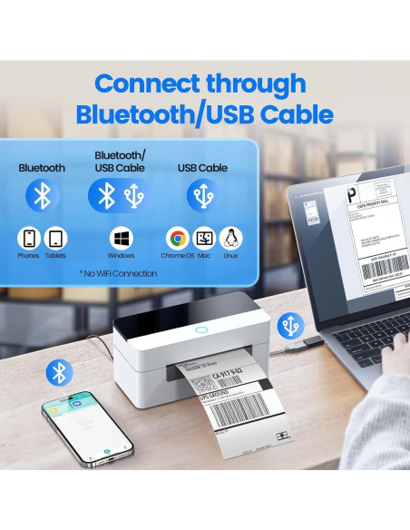 Impresora Térmica de Etiquetas BPXX D463B Bluetooth 203 DPI