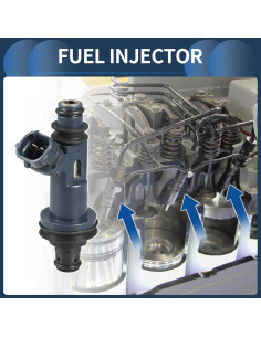 Inyector de combustible INFINAUTO 23209-0A010 para Toyota 3.0L 2