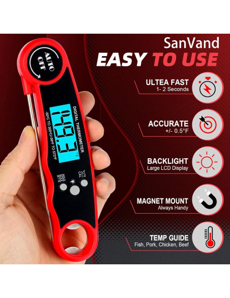 Termómetro Digital de Carne SanVand SVD001 - Lectura Instantánea