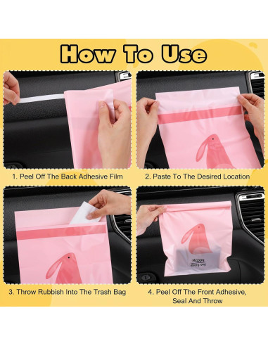 105 Bolsas de Basura Autoadhesivas HOFURME para Auto Impermeables