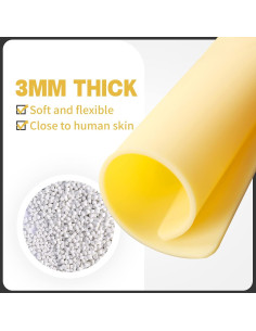 Piel de práctica de tatuaje Padieoe 4 piezas 19.81x19.81 cm 2