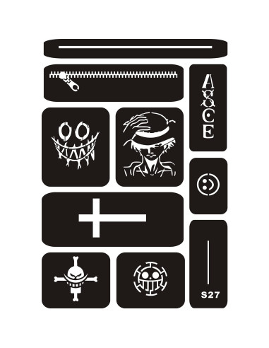 Kit de Plantillas de Tatuaje Temporal KOTBS - 6 Hojas A4 con 52 Patrones