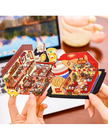 Pegatinas 3D Limvoo - 8 Temas Reutilizables para Decorar