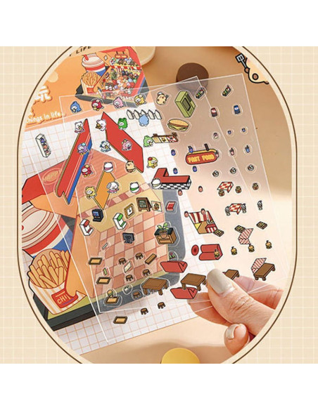 Pegatinas 3D Limvoo - 8 Temas Reutilizables para Decorar