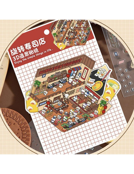 Pegatinas 3D Limvoo - 8 Temas Reutilizables para Decorar