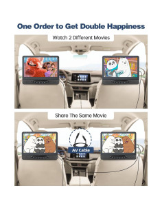 Reproductor de DVD Portátil Doble 12" FELEMAN Full HD 1080P 2