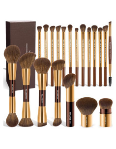 Set de Pinceles de Maquillaje MAANGE 20 Pcs con Caja Regalo