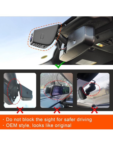 Cámara Dash 4K Delantera y 1080P Trasera Mangoal para Ford F150 2018-2025